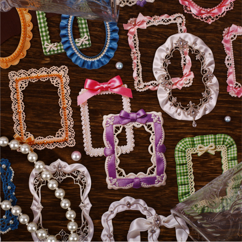 Papercraft Supply Ribbon - 8 枚のヴィンテージリボンボーダーボウハードカードステッカージャーナルスクラップブッキング DIY 装飾クラフト用品