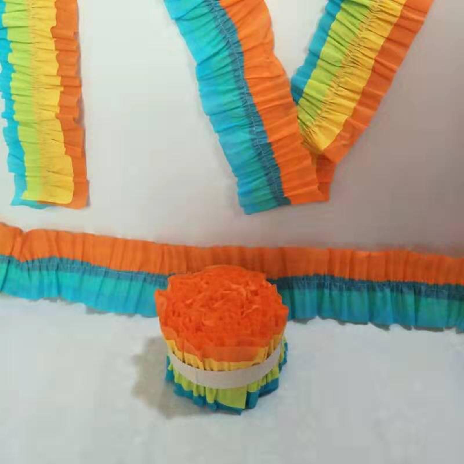 Papercraft Supply Ribbon - 2 ピースしわ紙ロールクレープ紙ストリーマーウェディングパーティーリボン工芸品パーティー用品マルチカラー DIY イースター装飾