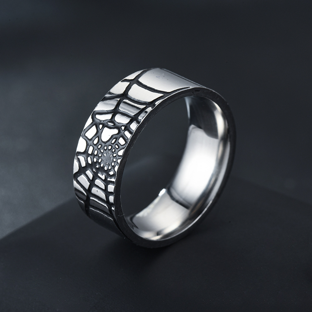 ステンレス鋼シンプルな蜘蛛の巣リングファッションレディースメ - Wedding Zone のレビューと価格