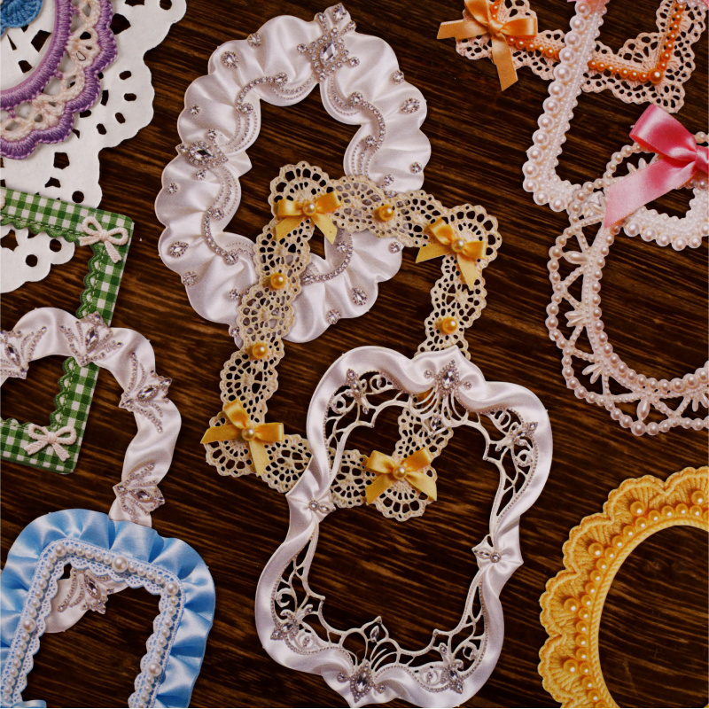 8 枚のヴィンテージリボンボーダーボウハードカードステッカー - Papercraft Supply Ribbon のレビューと価格