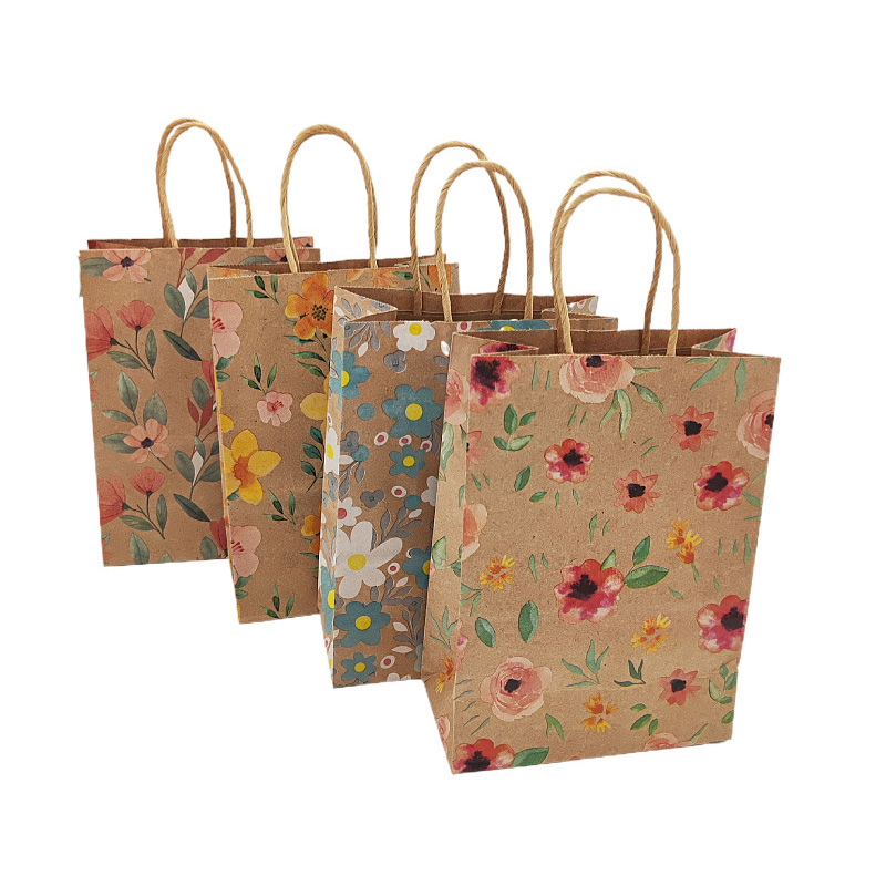 クラフト紙の花のギフトバッグ,ハンドルのラッピング,結婚式の - Wedding Supply Shops のレビューと価格