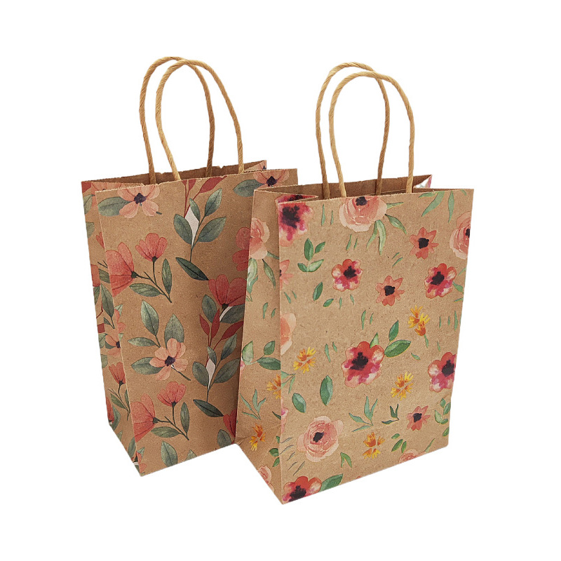 クラフト紙の花のギフトバッグ,ハンドルのラッピング,結婚式の - Wedding Supply Shops のレビューと価格