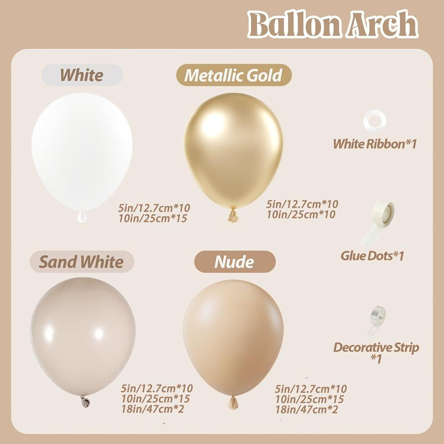 102個入り ホワイトサンドメタリックゴールデンヌード ラテ - Wedding Day Supply Kit のレビューと価格