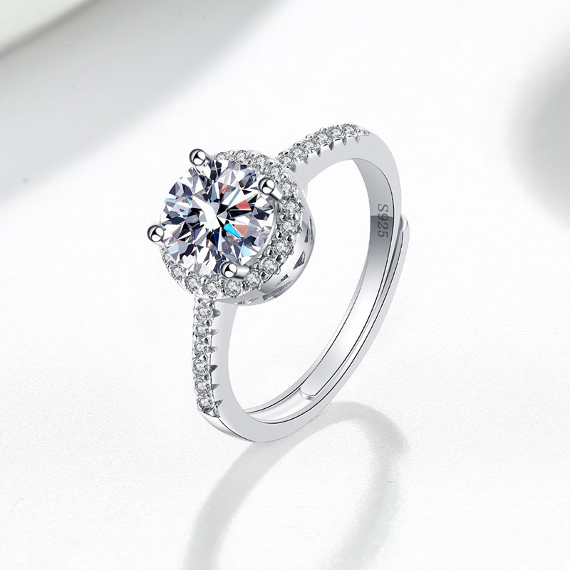 女性用スターリングシルバーとキュービックジルコニアの調節可能 - Wedding Z のレビューと価格