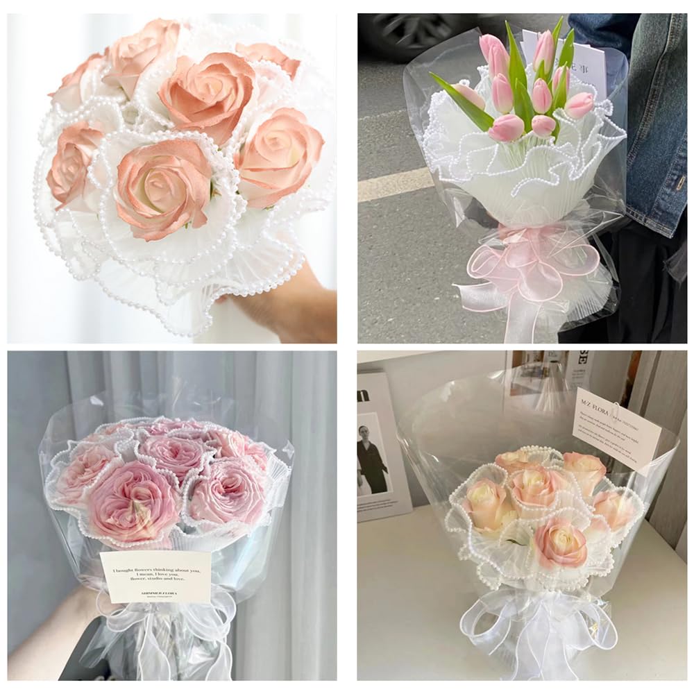 1パックフラワーラッピングペーパー花屋ブーケ用品ホワイトパー - Wedding Supply Shops のレビューと価格