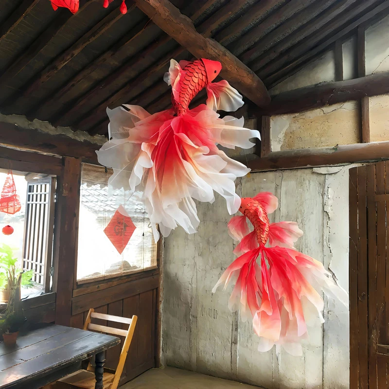 1Pc 手作り赤魚鯉シーン新年吊り下げ装飾ショッピングペンダ - Wedding Supply Shops のレビューと価格