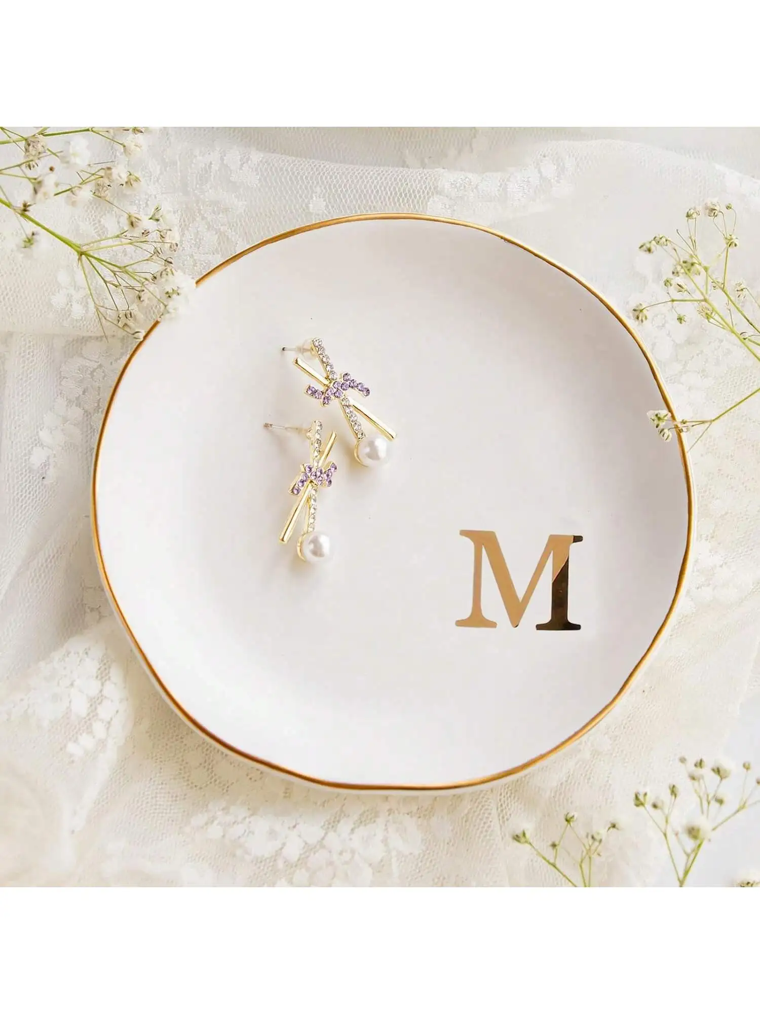 女性用のパーソナライズされたイニシャルリング,ジュエリートレ - Wedding Z のレビューと価格