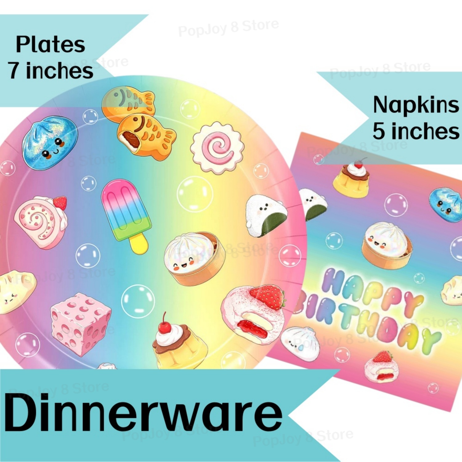 カラフルな餃子の誕生日デコレーションキット使い捨て食器プレー - Wedding Day Supply Kit のレビューと価格