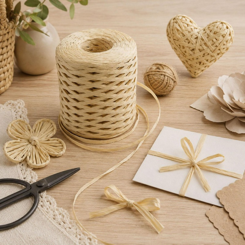 レトロペーパークラフトリボン包装紙紐糸ニットペーパーロープD - Papercraft Supply Ribbon のレビューと価格