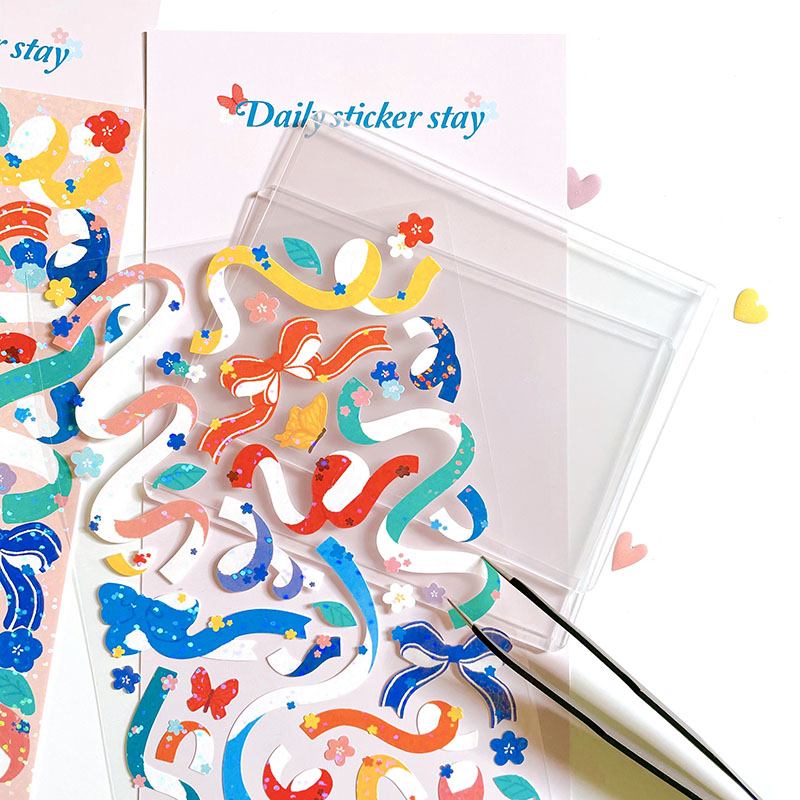 ボニート B6075 フラワーリボンステッカー 電話写真デコ - Papercraft Supply Ribbon のレビューと価格